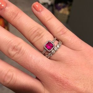 Pink pandora ring